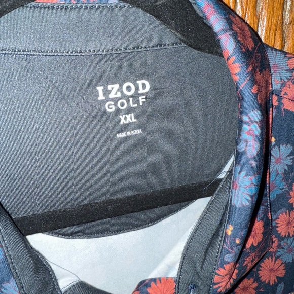 IZOD Men's Blue Floral Shirt XXL - Picture 4 of 6